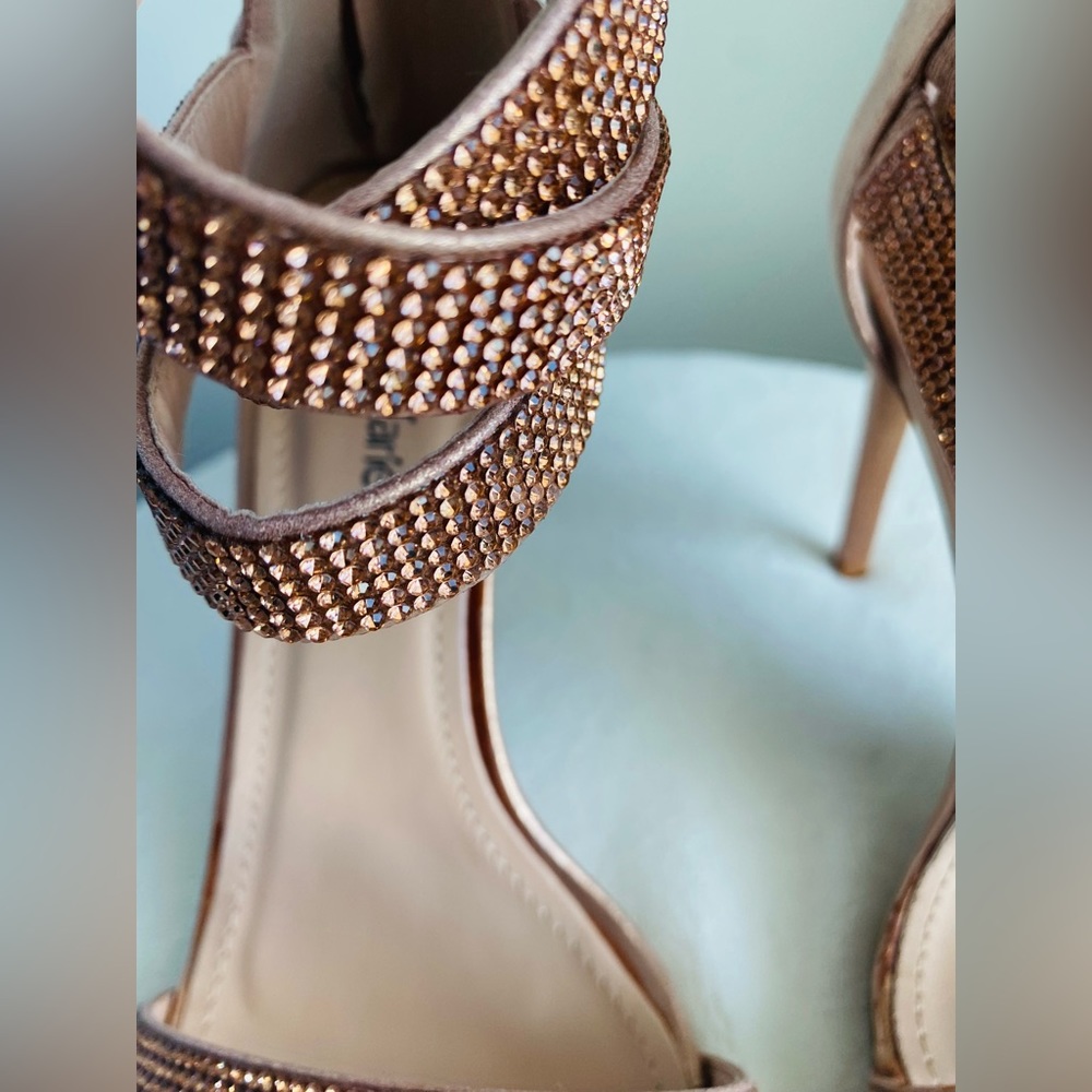 Champagne Rhinestone Heels - Picture 7 of 16